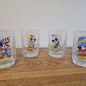 Disney Mickey Mouse Glass Tumbler Set - Multicolor